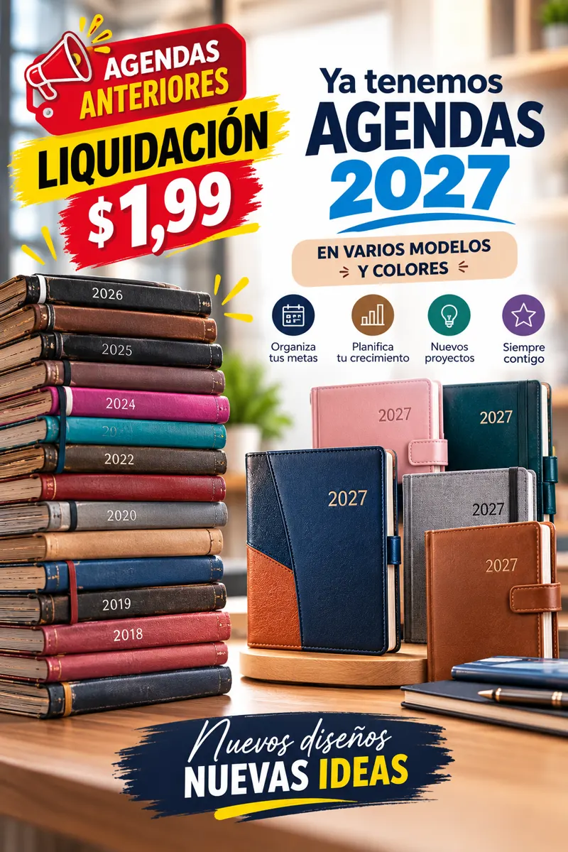 Liquidación de agendas a $1.99